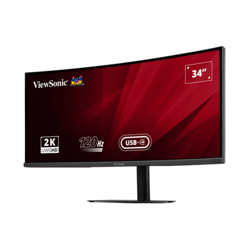 ViewSonic VA3420C-2 Curved Office Monitor 87 cm (34 Zoll) Ultra Wide QHD, 21:9, 3,5ms, VA, 120Hz, HDR10, USB-C