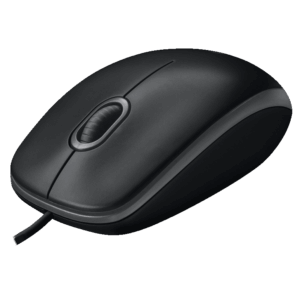 Logitech B100, Optische Maus mit USB-Anschluss, beidhändig verwendbar, schwarz