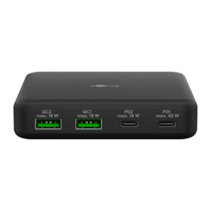 Goobay USB-C™ PD GaN Multiport-Tischladegerät (65 W) schwarz