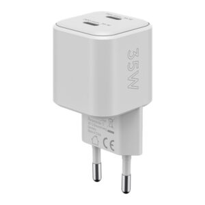 Goobay USB-C™ PD GaN Dual-Schnellladegerät Nano (35 W) weiß