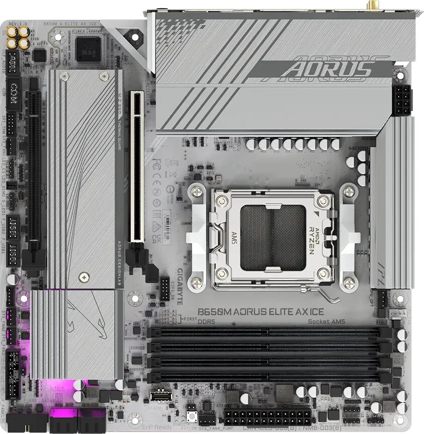 GIGABYTE B650M AORUS Elite AX ICE Mainboard Sockel AM5