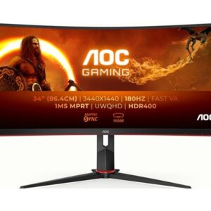 AOC Gaming CU34G2XP/BK – LED monitor – curved – 86.4 cm (34″) – HDR