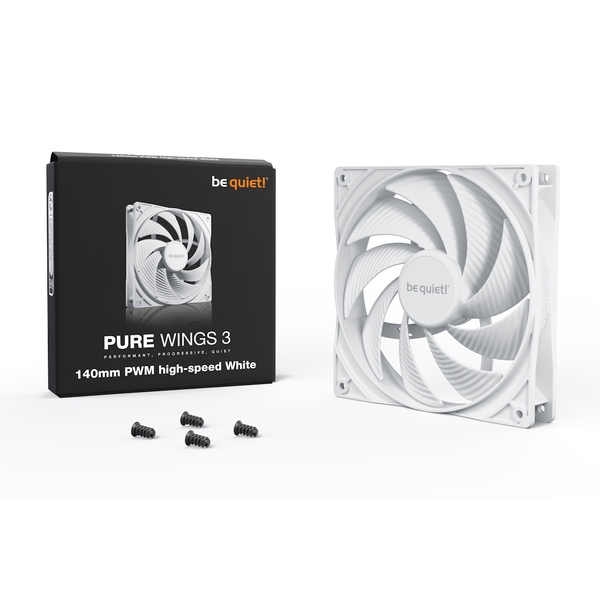 be quiet! PURE WINGS 3 140mm PWM high-speed White | Gehäuselüfter