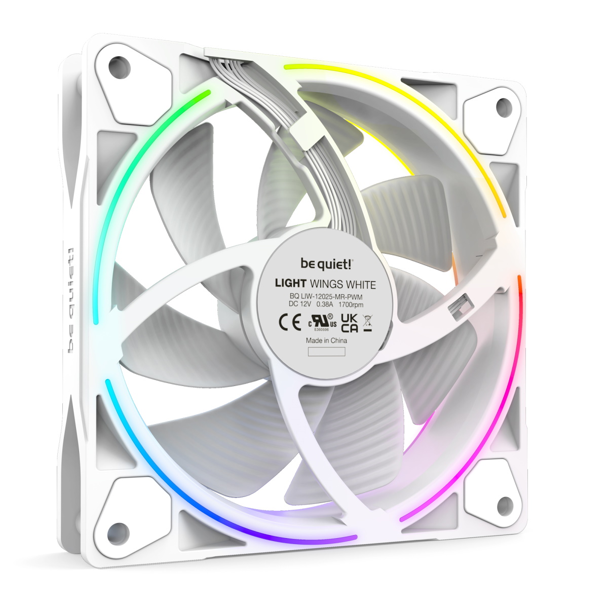 be quiet! LIGHT WINGS WHITE 120mm PWM | 3-pack case fan