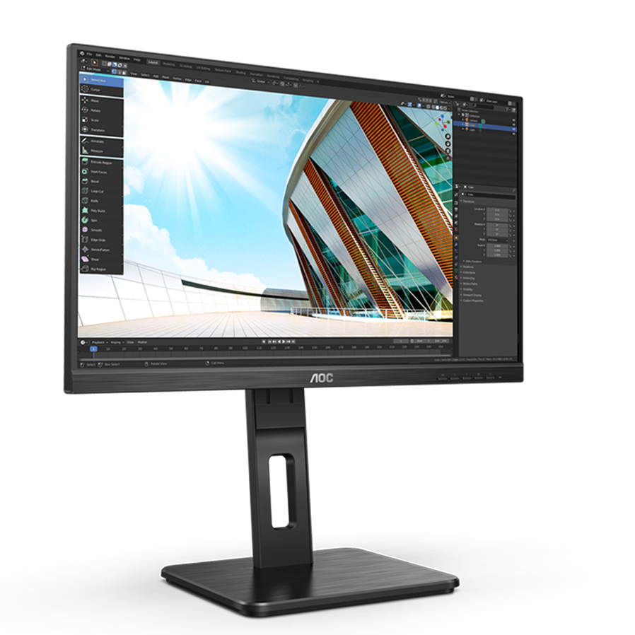 AOC Q24P2Q Office Monitor - IPS, QHD, Höhenverstellung