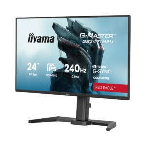 Iiyama GB2471HSU-B1 Gaming Monitor 24? Full HD IPS, 240 Hz, 0.3 ms MPRT, G-Sync compatible, USB hub