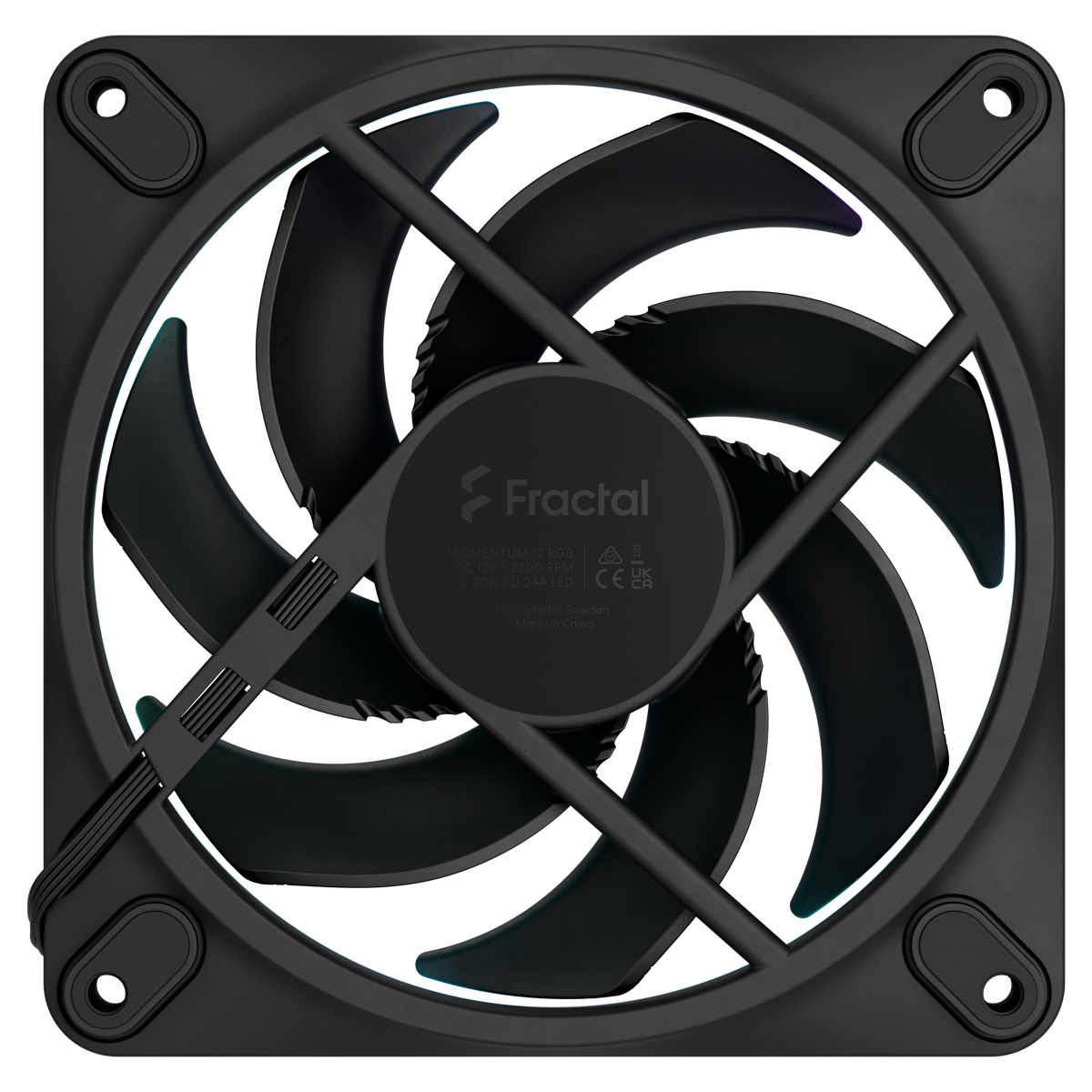 Fractal Design Momentum 12 RGB Black 3 Pack