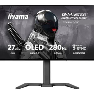 iiyama G-Master Titan Falcon GOB2701QSC-B1, 27 Zoll QHD OLED, 280Hz, 0,03ms, G-SYNC, USB-C 65W