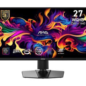 MSI MAG 272QPDE QD-OLED X24, 26.5″ WQHD QD-OLED, 240Hz, 0.03ms, HDMI/DP/USB-C