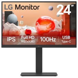 LG 24BA750-B Business-Monitor, 23,8 Zoll FHD IPS, 100Hz, USB-C 65W, RJ45, KVM, höhenverstellbar