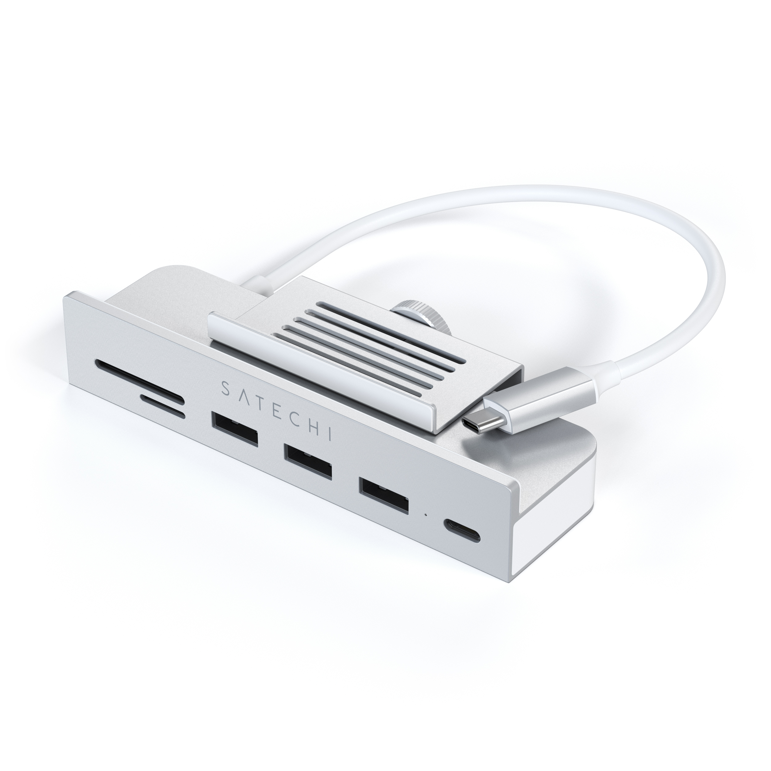 Satechi Aluminum USB-C Clamp Hub for 24" iMac silver