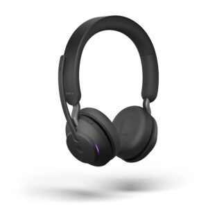 Jabra Evolve2 65 Headset, Stereo, kabellos, Bluetooth, schwarz inkl. Link 380 USB-A, Optimiert für Microsoft Teams