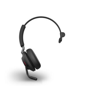 Jabra Evolve2 65 Headset, Mono, kabellos, schwarz Bluetooth, inkl. Link 380 USB-A, Optimiert Microsoft Teams