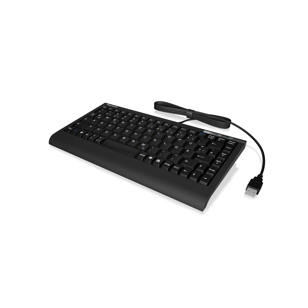 Keysonic ACK-595C+ mini-keyboard, cable-bound SoftSkin, PS/2 USB combo connection, DE layout