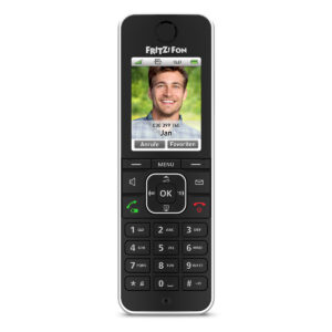 2er Pack FRITZ!Fon C6 DECT-Telefon, Schwarz [Farbdisplay 180 ppi, beleuchtete Tastatur]