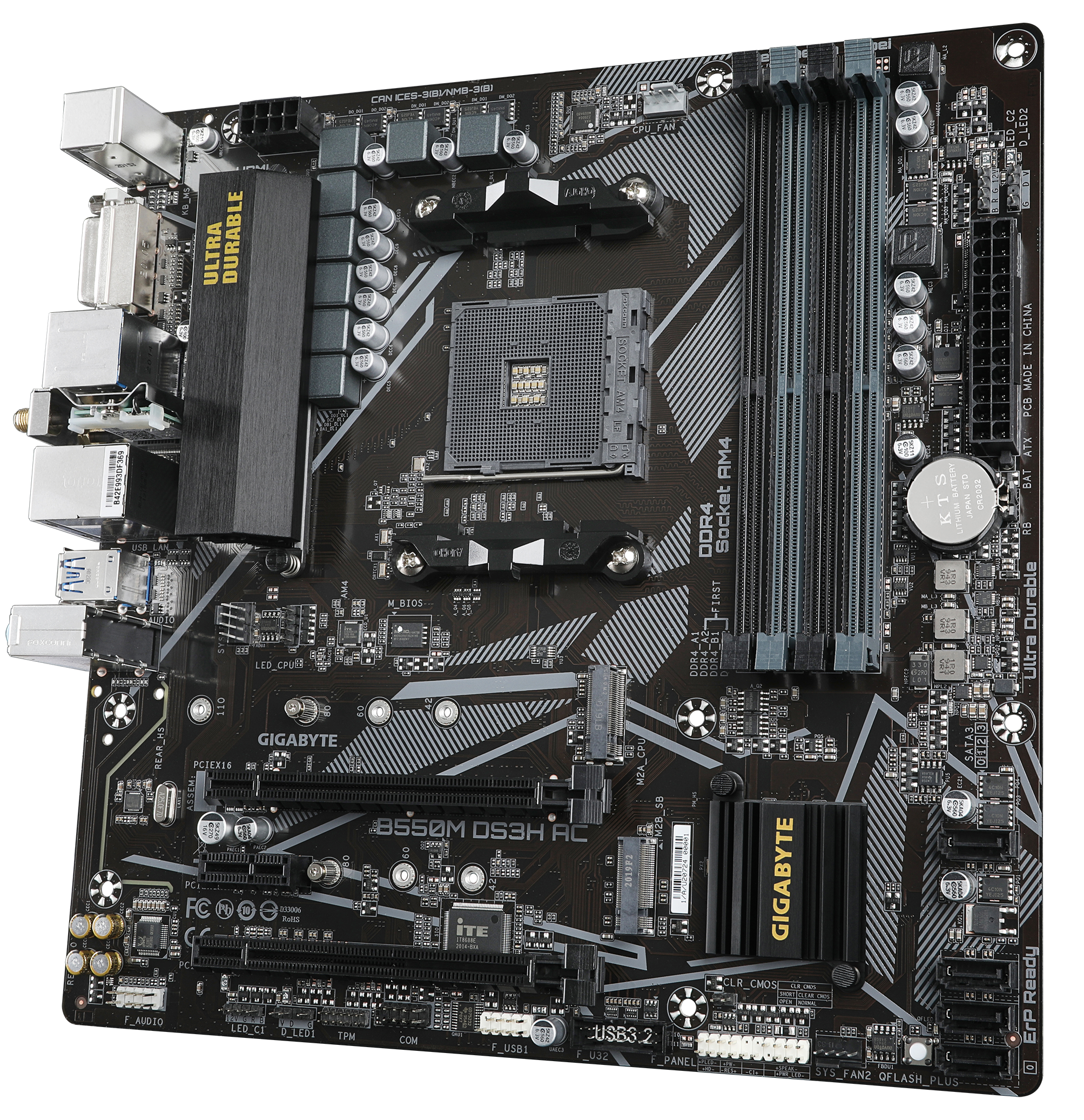 GIGABYTE B550M DS3H AC R2 Mainboard Sockel AM4