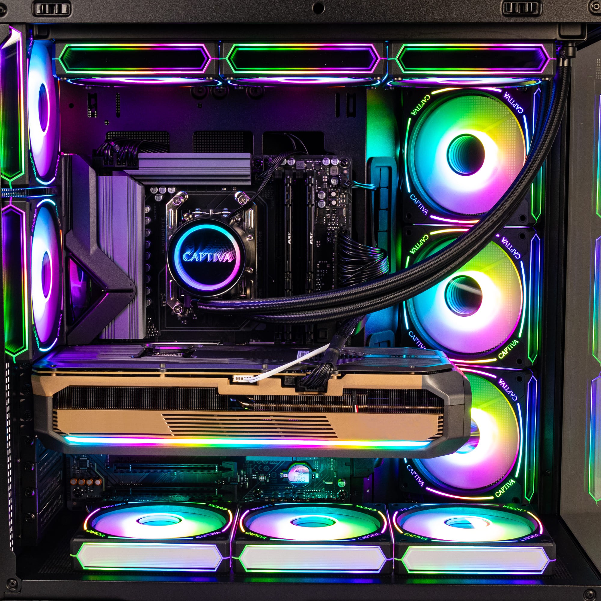 Captiva PC Highend Gaming I10-2668 Intel Core Ultra 270k Plus, 32GB DDR5 RAM, 1TB M.2 SSD, NVIDIA GeForce RTX 5070 Ti (16GB GDDR7), Windows 11 Home