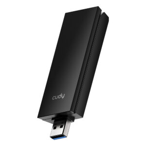 Cudy WU6500 WiFi 7 adapter BE6500 Triband, USB 3.2 Gen 1×1 (5 Gbit/s), foldable high-gain antennas