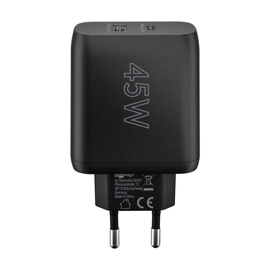 Goobay USB-CTM PD Dual fast charger (45 W) black