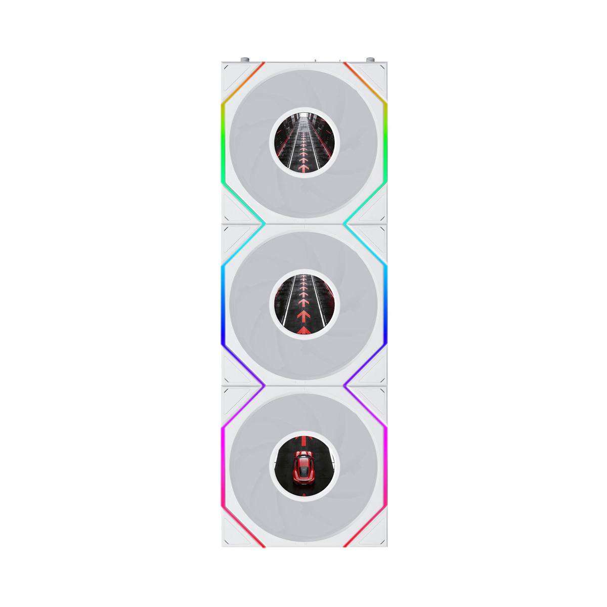 Lian Li UNI FAN TL120 LCD FLEX Wireless ARGB 3er-Pack weiß | Gehäuselüfter