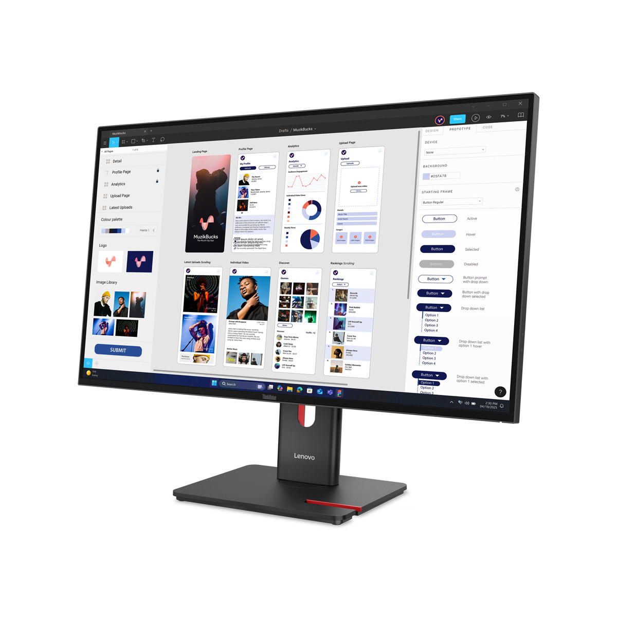 Lenovo ThinkVision T32UD-40 31.5″ 4K UHD IPS, 60HZ, 6ms, HDMI, DisplayPort, USB-C (PD15W)