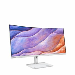 Lenovo L34W-4C Monitor Office Monitor 120Hz, Höhenverstellung 150mm, Weißes Modell (Cloud Grey)