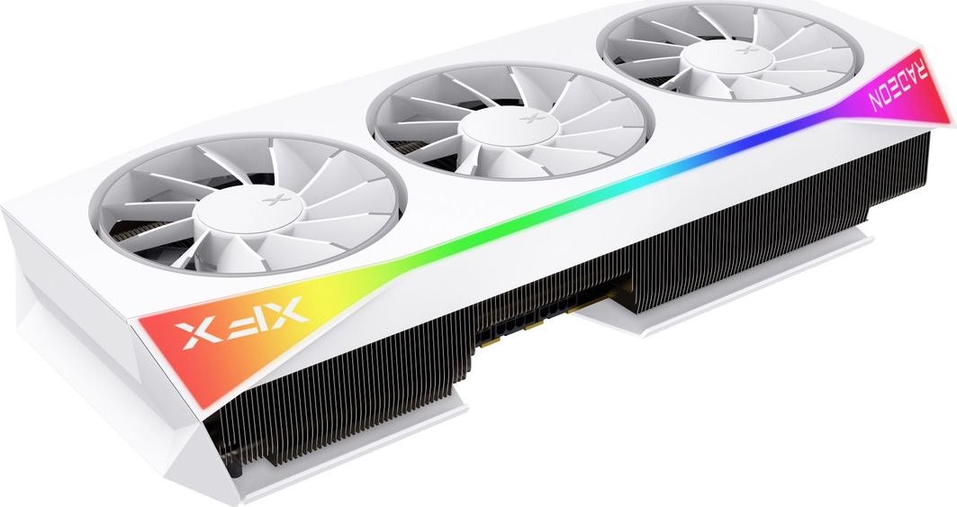 XFX Radeon RX 9070XT MERCURY Magnetic Air RGB 16GB OC White – 16GB GDDR6, 1x HDMI, 3x DP