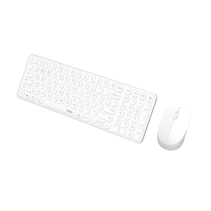 Rapoo Kabelloses ultraflaches Multi-Mode-Deskset “9310M”, weiß 2,4 GHz, Bluetooth 4.0, Bluetooth 5.0, Nano-USB-Empfänger & Aufbewahrungsfach, Bis zu 1