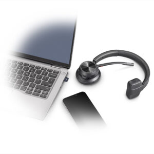 Poly Voyager 4310 UC, Bluetooth headset with USB-A port, MS certified, Monaural