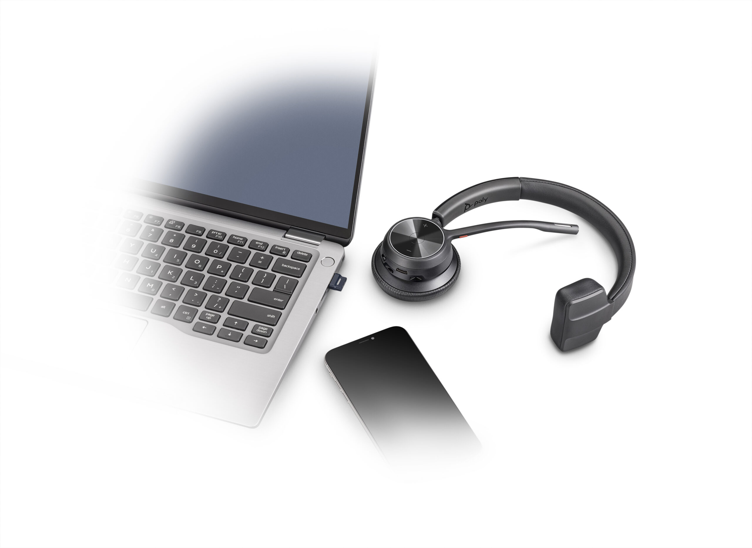 Poly Voyager 4310 UC, Bluetooth headset with USB-A port, MS certified, Monaural