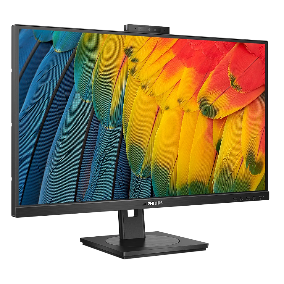 Philips 27B1U5601H 27 inch QHD monitor, 5 MP webcam, height-adjustable, speaker (2560×1440, 75 Hz, HDMI, DisplayPort, USB-C, RJ45, USB Hub)