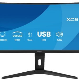 iiyama ProLite XCB4994DQSU-B1, 49″ DQHD VA Curved, 120Hz, 2ms, 100% sRGB, HDR10, 2x HDMI, 2x DisplayPort, USB-Hub