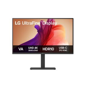 LG UltraFine 32U720A-B, 31,5″ 4K UHD VA, 3840×2160, 60Hz, 250cd/m², HDR10, USB-C 90W PD, 2x HDMI 2.0, DP 1.4