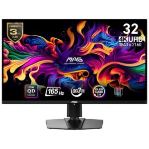 MSI MAG 321UPDE QD-OLED X24, 31,5″ 4K gaming monitor, QD-OLED, 240 Hz, 0.03 ms, HDR True Black 500, USB-C