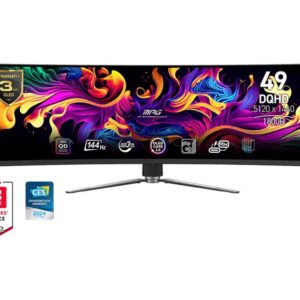 MSI MPG 491CQPDE QD-OLED – OLED monitor – Gaming – bent – 124.46 cm (49″)