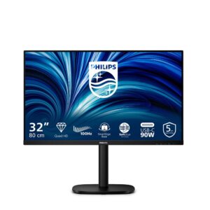 Philips 32B2U3601 Office Monitor 32 Zoll Quad HD, höhenverstellbar, Lautsprecher, schwarz