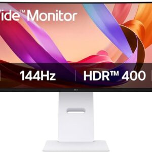LG UltraWide 49U950A-W – 49″ Curved Nano IPS Monitor, 5120×1440 (DQHD), 144 Hz, HDR10, FreeSync Premium