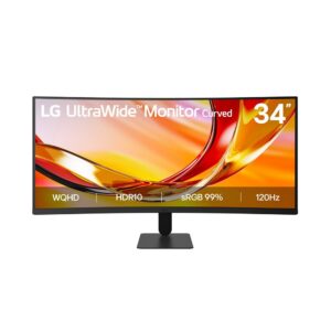 LG 34U601B-B 34″ UltraWide WQHD Monitor, IPS Panel, 120Hz, 3440×1440, USB-C Optional