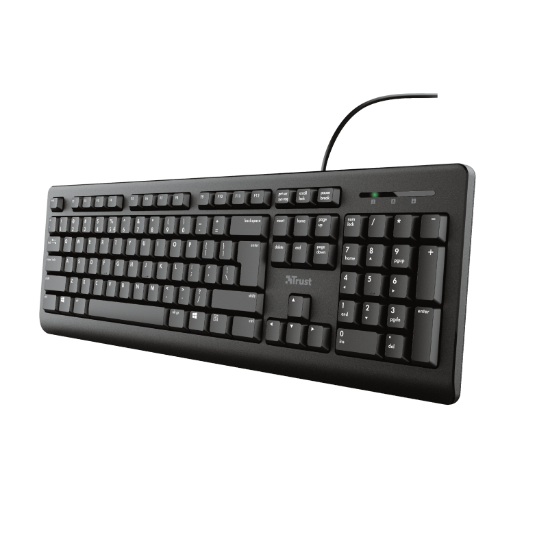 TRUST TK-150 Tastatur, Deutsches QWERTZ - Layout, USB-Anschluss