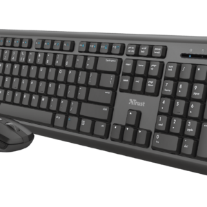 TRUST TKM-350 Tastatur und Maus Set, kabellos, es QWERTZ-Layout, Flüssigkeitsgeschützt