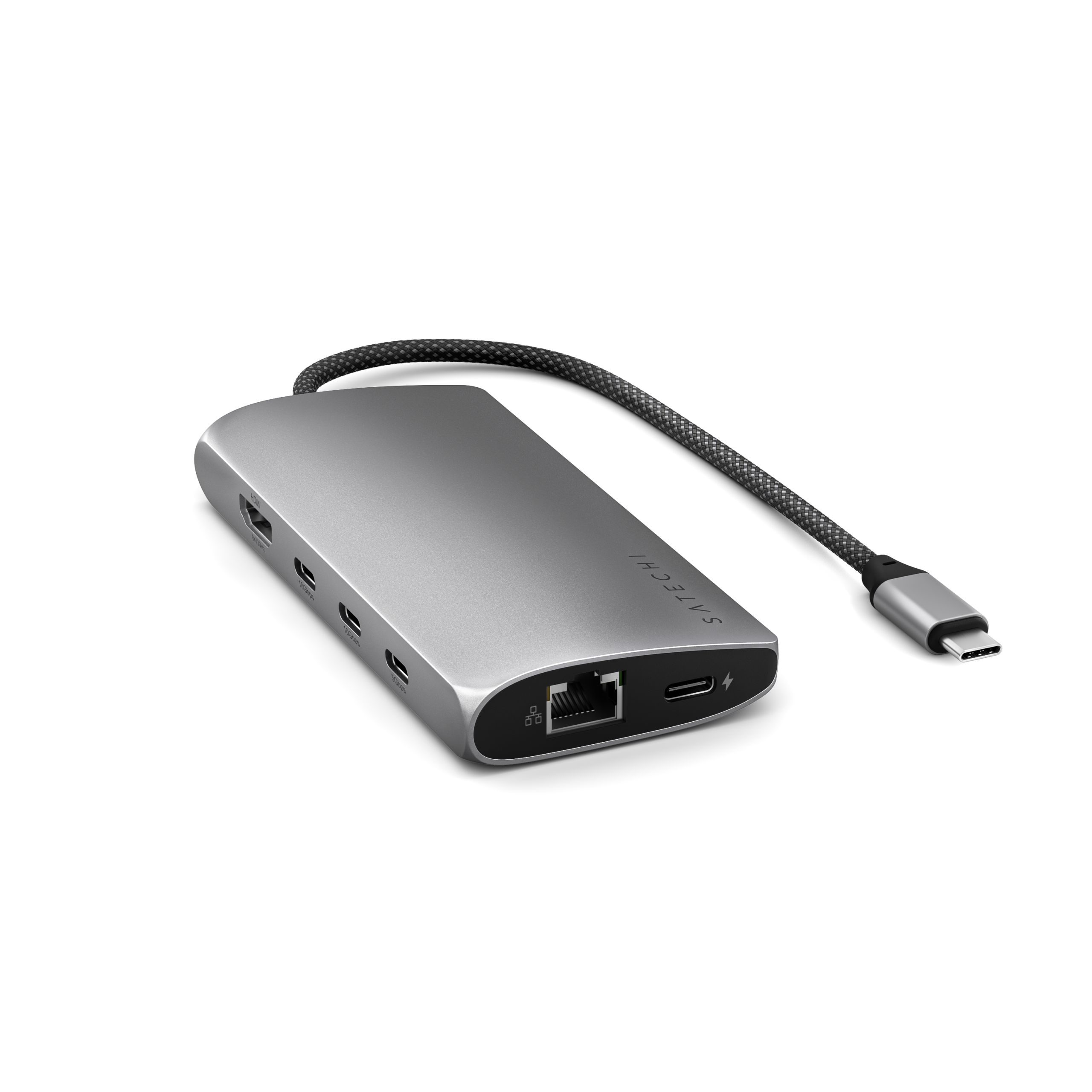 Satechi USB-C Multiport Adapter 8K with Ethernet V3 space grey