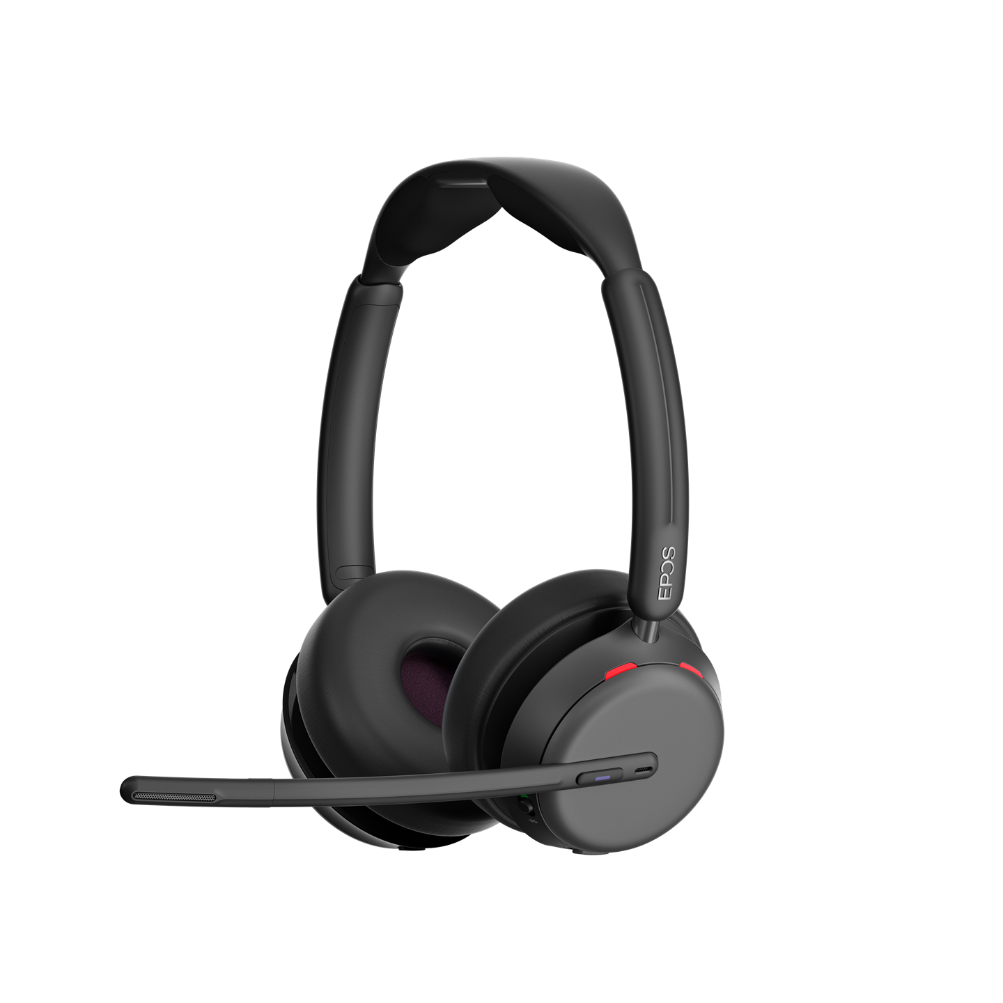 Epos Impact 1000 MS UC Bluetooth Stereo-Headset MS Teams zertifiziert, ANC Geräuschunterdrückung, Incl. Ladestation, Bluetooth- und USB-C/A-Adapter