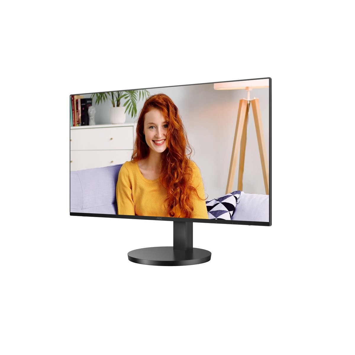 AOC 27B3CF2 27 Zoll FHD Monitor, Lautsprecher, höhenverstellbar (1920x1080, 100 Hz, HDMI, USB-C (65W PD), USB Hub) schwarz