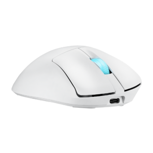 ASUS ROG Keris II Origin Kabellose ergonomische Gaming Maus, 65g leicht, 3-Zonen-RGB-Beleuchtung, weiß