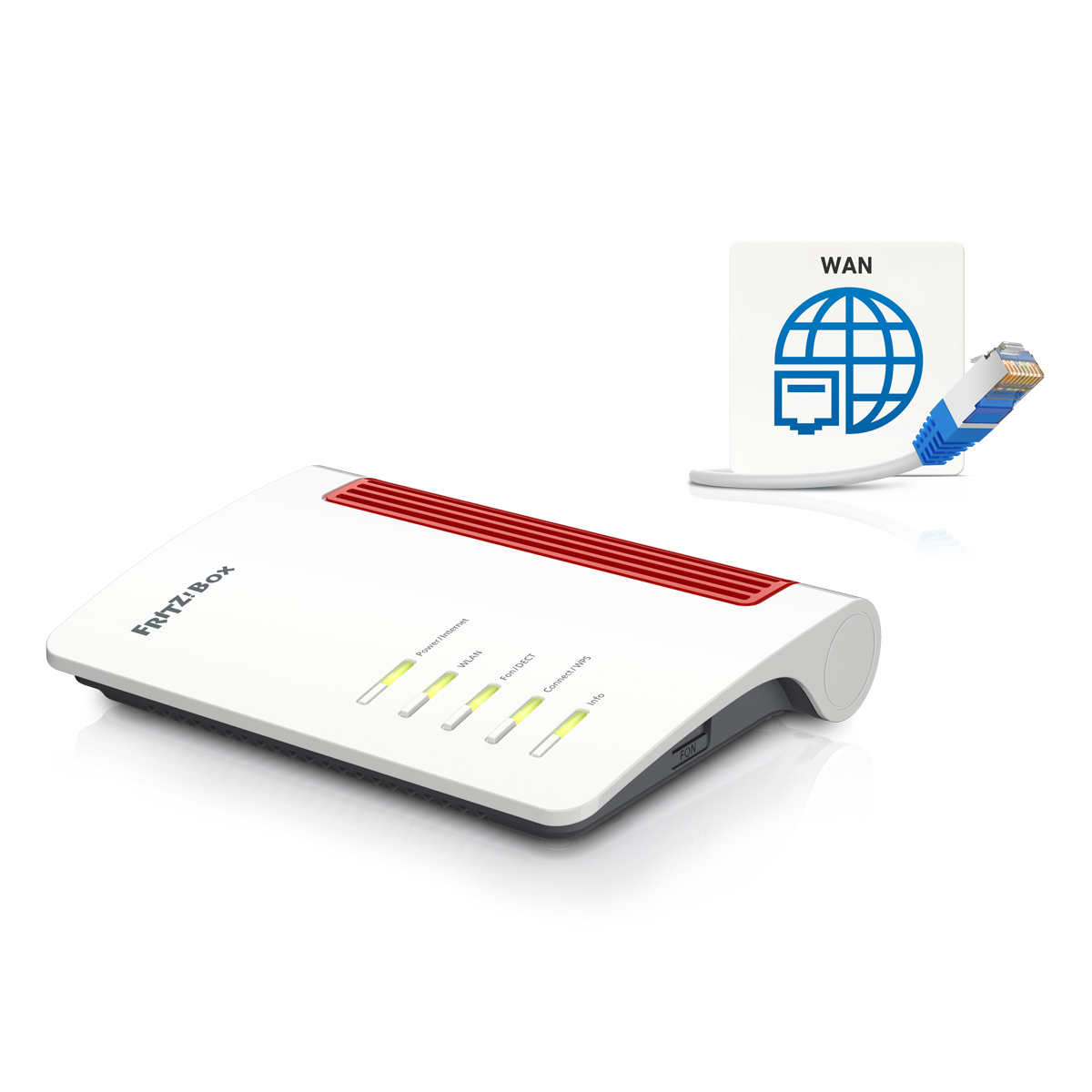 FRITZ!Box 4050 WiFi 6 (WLAN AX) Router, dual-band, max. 3000 Mbit/s, Gigabit-WAN port