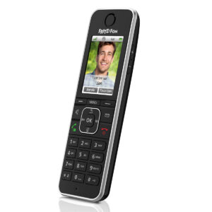 FRITZ!Fon C6 DECT-Telefon, Schwarz Schnurloses Telefon mit Farbdisplay