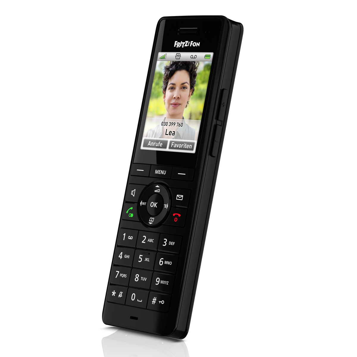 2er Pack FRITZ!Fon X6 Schwarz Schnurloses Telefon mit Farbdisplay