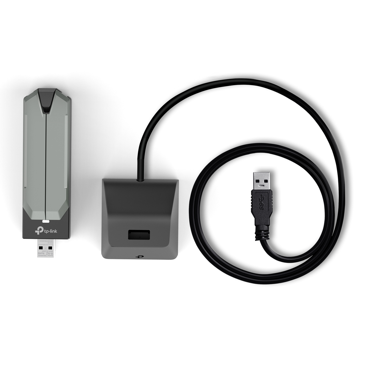TP-Link Archer TBE400UH WiFi 7 Adapter AXE5400 Triband, USB 3.2 Gen 1x1 (5 Gbit/s), 2x Externe Antenne