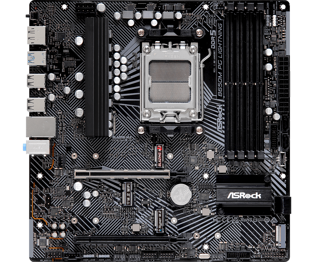 ASRock B650M PG Lightning Mainboard Sockel AM5