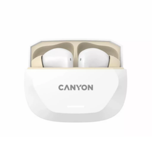 CANYON In-Ear headphones HEXAGON 7 TWS ANC+ENC, White Beige Bluetooth 5.4, support for wireless charging, active noise cancellation, 4 microphone
